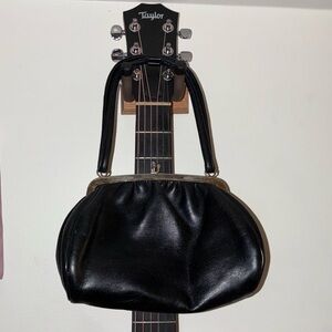 Vintage Garay Black Leather Handbag